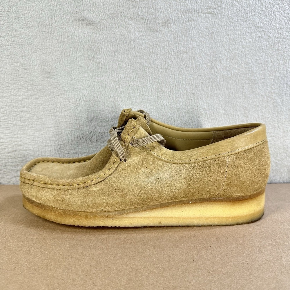 Clarks Wallabee Moccasin Crepe Sole Women's 10 M Vtg 1997 35395 Beige Suede